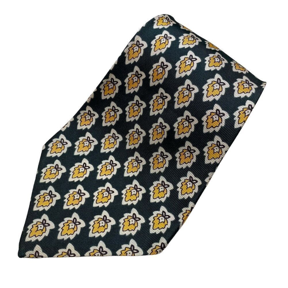 Vtg 1940s Tie Men's Necktie Swing Cravat Bond Acetate Green Wide Rockabilly